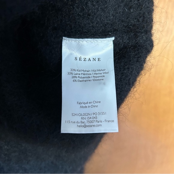 Sezane Angie Black Cardigan Sweater - Picture 7 of 13